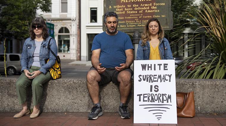 Portland protests, far right protesters, antifa, donald trump, us elections 2020, donald trump us president, indian express
