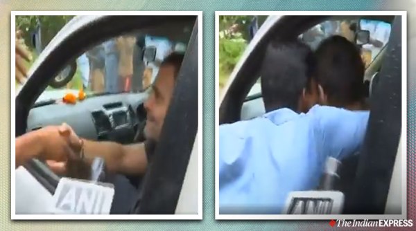 man kisses Congress MP Rahul Gandhi Wayanad Kerala viral video, man kisses Rahul Gandhi viral video, trending, indian express news
