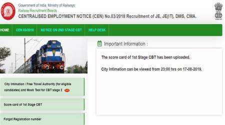 RRB JE CBT 2 admit card, RRB JE CBT exam date, EEB JE CBT travel pass link, indianrailways.gov.in, indian railways jobs, emoloyment news, indian railways news, RRB news,