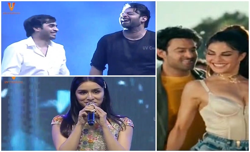 Saaho Pre Release Event Prabhas Shraddha Kapoor song Bad Boy