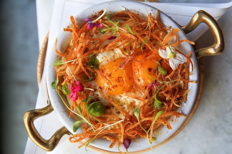 Salli Per Eedu recipe, delicious recipe, easy to make recipe, indian express news