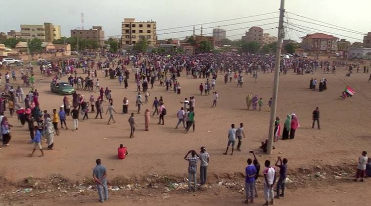sudan protests, sudan protest march, protest against security forces, protest against killing, sudan killings, protestors shot dead in sudan, indian express