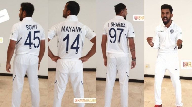 In Pics Team India Unveils Test Jerseys With Name And Number Cricket 