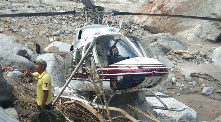 Uttarakhand helicopter crash, helicopter crash in uttarkashi, Uttarakhand helicopter emergency landing, Uttarakhand helicopter DGCA, uttarkashi helicopter crash, helicopter crash with relief materials, chopper with relief materials crashes in uttarkashi, india news