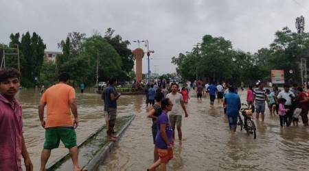 Vadodara rain, vadodara flood, gujarat, monsoon