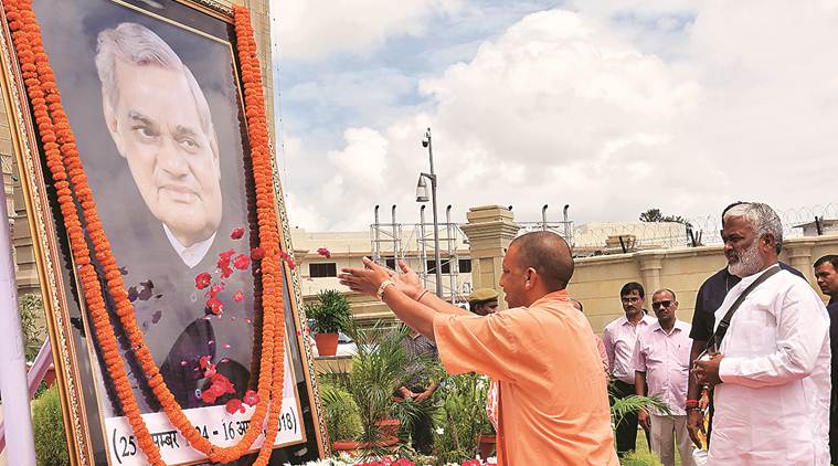 yogi adityanath, atal bihari vajpayee, atal bihari vajpayee death anniversary, vajpayee death anniversary, uttar pradesh chief minister, india news, Indian Express