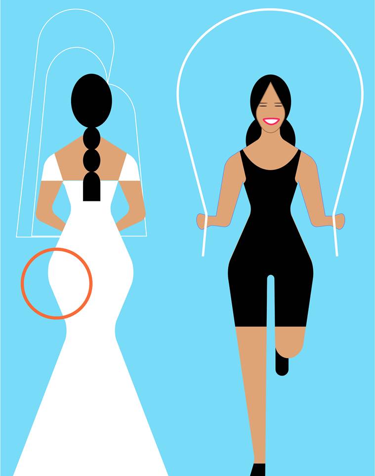 workout for brides, wedding dress silhouette, workout according to wedding gown