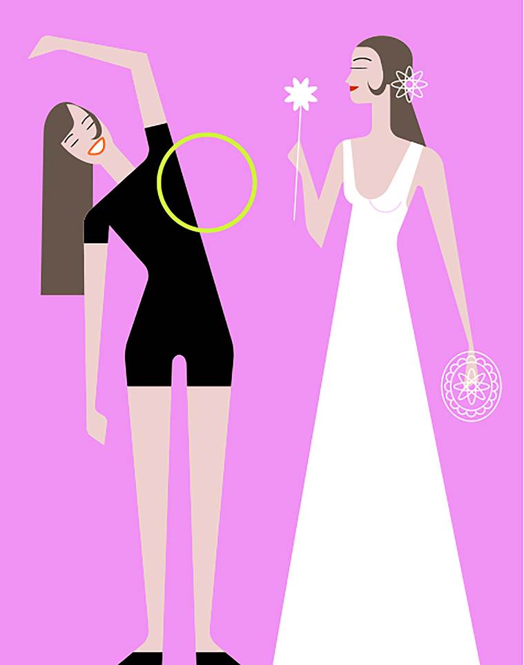 workout for brides, wedding dress silhouette, workout according to wedding gown