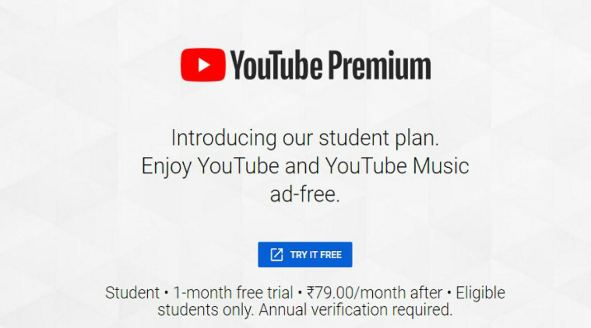 Google Offering Youtube Premium Youtube Music Premium Free For Three Months To Students Technology News The Indian Express