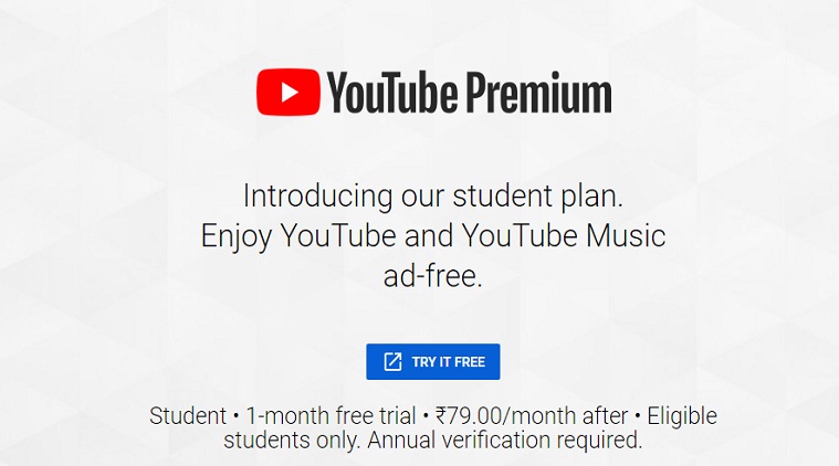 Google Offering Youtube Premium Youtube Music Premium Free For Three Months To Students Technology News The Indian Express