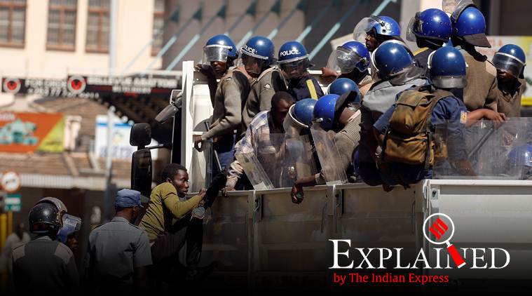 anti-government demonstrations are being banned in Zimbabwe