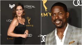 Sterling K Brown, Mandy Moore, Michael Douglas and others attend pre-emmy party