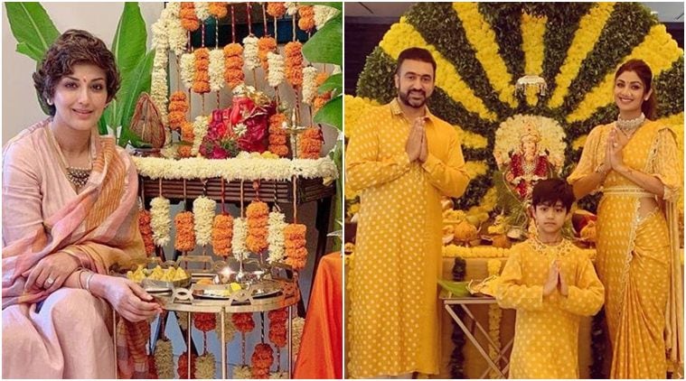 shilpa shetty, sonali bendre, arjun kapoor ganesh chaturthi celebration