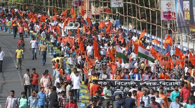 abvp protest kolkata, abvp protest jadavpur university, babul supriyo, babul supriyo attacked, kolkata city news, jadavpur university news