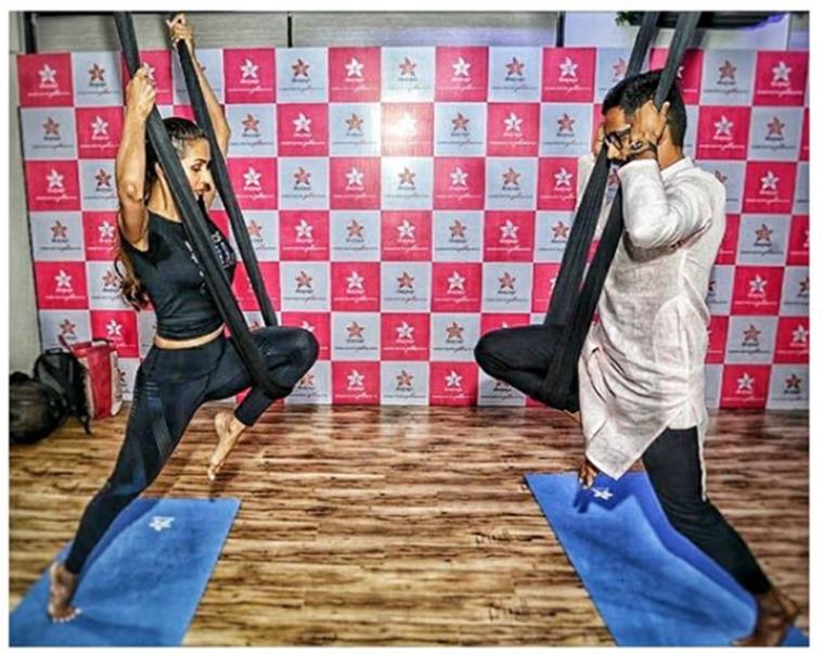 aerial workouts, indianexpress.com, indianexpress, aerial fitness activities, aerial yoga, aerial circus, aerial silks, aerial arts, malaika arora aerial fitness, alia bhatt aerial yoga, celebrities aerial activities, yasmin karachiwala, aerial pilates, 