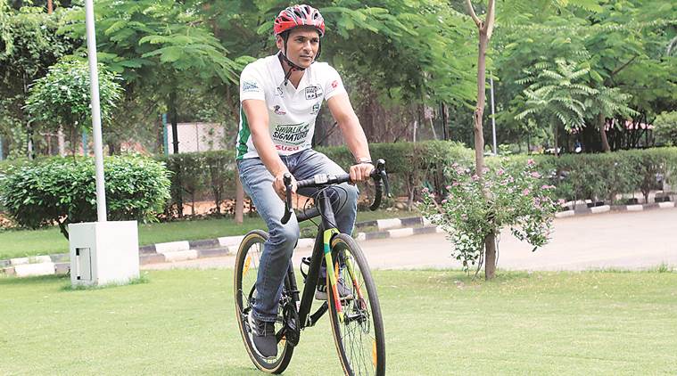 amit samarth, cyclist, chandigarh cyclist, chandigrah news, sports news, indian express