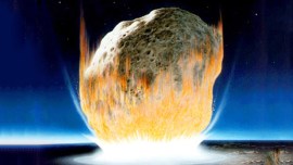 asteroid that killed dinosaurs, dinosaur killing asteroid, asteroid equivalent to 10 billion atom bombs, asteroid that triggered massive tsunamis, asteroid earth atmosphere