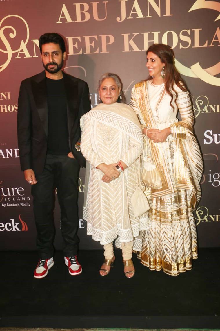 abhishek bachchan, jaya bachchan, shweta bachchan nanda, abu jani sandeep khosla, indian express