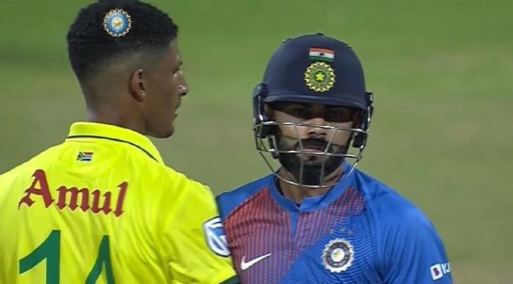 virat kohli, india vs south africa, ind vs sa, virat kohli fined, icc, virat kohli icc, indian national cricket team, cricket news, Virat Kohli banned, Virat Kohli demerit points, Virat Kohli agression, Beuran Hendricks and Kolhi, Virat Kohli and Beuran Hendricks