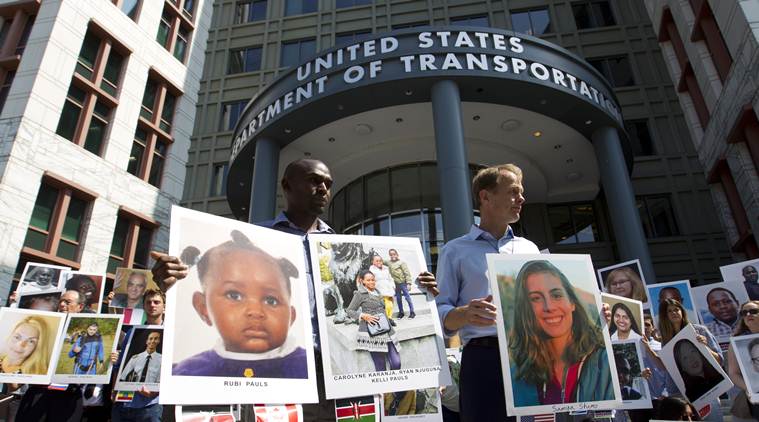 Relatives of passengers killed in Boeing crash protest in DC