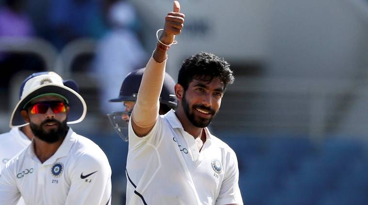 jasprit bumrah, jasprit bumrah hattrick, jasprit bumrah photos, india vs west indies, india vs west indies 2nd test, ind vs wi 2nd test, cricket photos