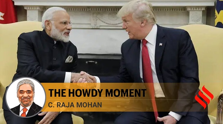 howdy modi event, narendra modi donald trump relations, india us relations, indian express news