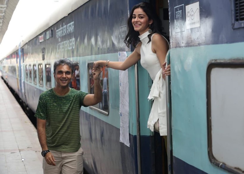 ananya panday on Pati Patni Aur Woh sets