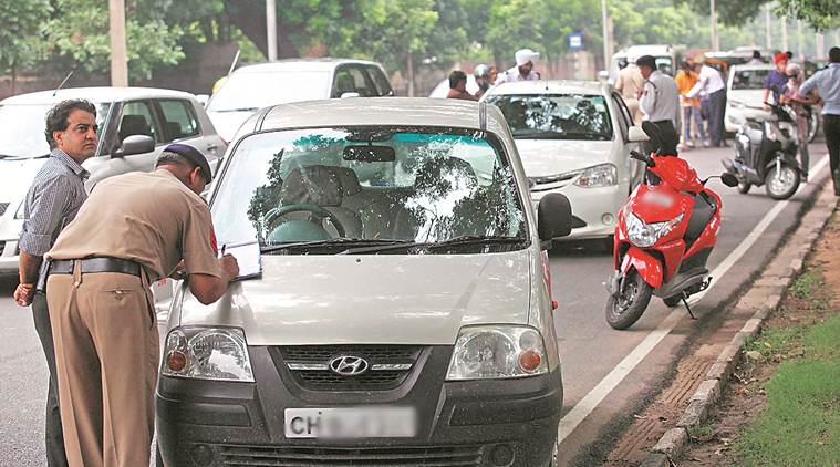  Chandigarh city news, Chandigarh traffic rule changes, motor vehicle amendment act, chandigarh traffic police, indian express