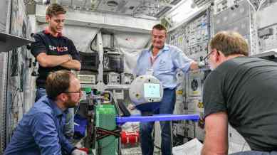 CIMON, CIMON AI-powered astronaut assistant, CIMON back in Earth, CIMON DLR, CIMON german space agency, CIMON ESA