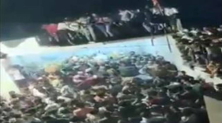 WATCH | Portion of terrace collapses during Muharram procession in Andhra's Kurnool