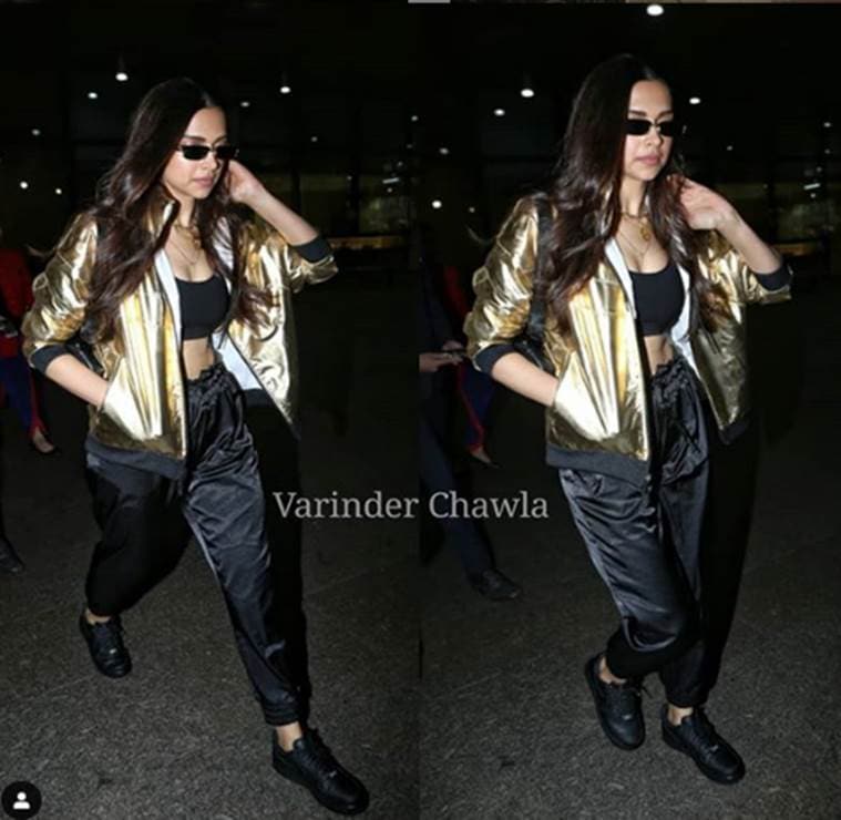 deepika padukone, airport look, indian express, indian express news