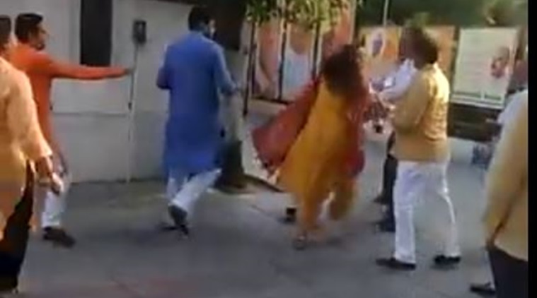 delhi city news, delhi bjp, delhi bjp leader slaps wife, manoj tiwari, Azad Singh suspended