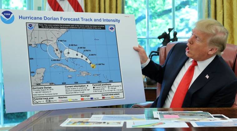 Sharpie-gate? Trump shows apparently altered Hurricane Dorian's path to include Alabama
