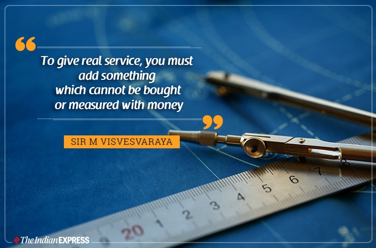 Sir M Visvesvaraya, Sir M Visvesvaraya birth anniversary, engineer's day India, engineer's day, who was Sir M Visvesvaraya, Sir MV, Visvesvaraya, civil engineering, civil engineer, lesser known facts about Sir M Visvesvaraya, Sir M Visvesvaraya quotes, inspiring life Sir M Visvesvaraya, indianexpress.com, indianexpress,