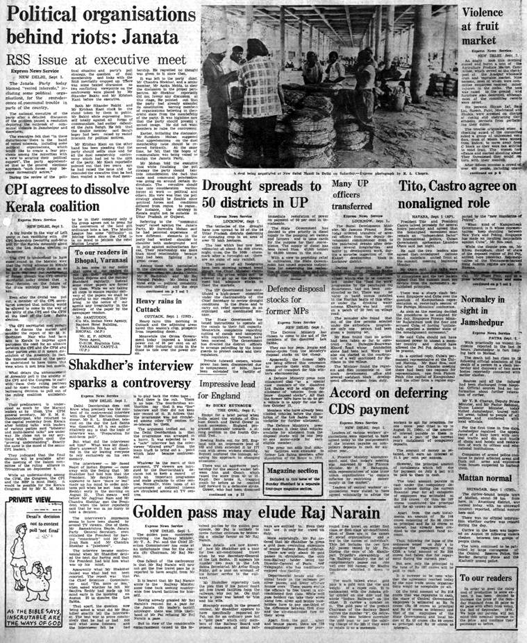 September 2, 1979, Forty Years Ago Jamshedpur Riots The Indian Express