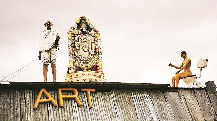 Gandhi birthday, mahatma gandhi birth anniversary, gandhi statue, gandhi 150th nirthday, art and culture, indian express