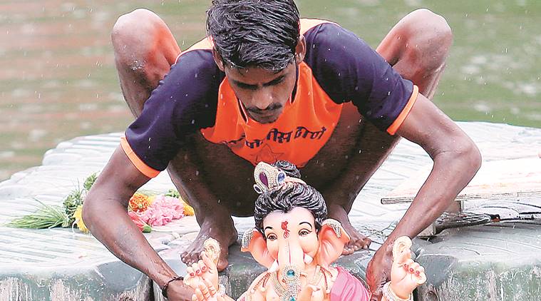 5,000 Ganesh idols immersed in 15 artificial ponds in Surat to spare Tapi