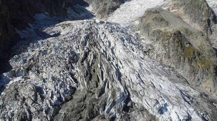 italy news, Northern Italy glacier covered, Giant sheets of tarpaulin used to cover glacier, world news, indian express