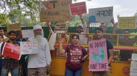 ‘There’s no Earth B’: Scores of Delhi students skip school to support global climate change strike