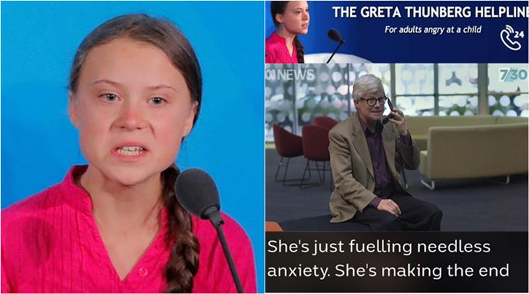 Video of ‘Greta Thunberg Helpline’ for adults angry with the teen ...