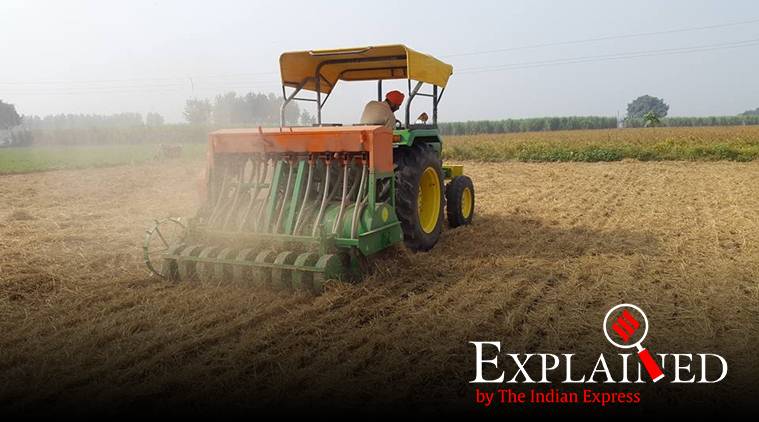 Punjab news, punjab crop burning, pujab stubble burning, punjab wheat crops, happy seeder machines, amarinder singh
