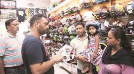helmets 759 Chandigarh: 2,790 motorists fined since new MV Act came in force, helmets for anyone above 4 mandatory