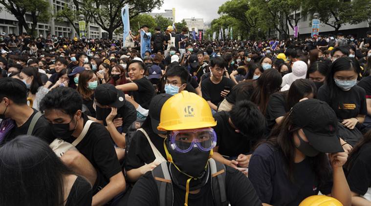 hong kong protests, hong kong pro democracy protests, donald trump, hong kong extradition bill, world news, indian express