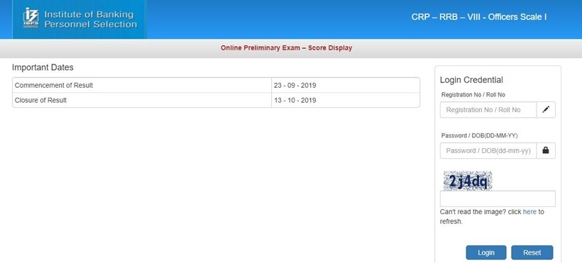 IBPS RRB score card, IBPS RRB office assistant score card, IBPS RRB officer scale 1 score card, IBPS RRB officer score card