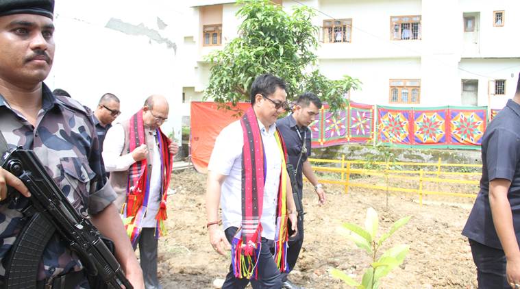 Manipur: Kiren Rijuju in Imphal to review progress of National Sports University