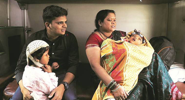Odisha conjoined twins, Odisha conjoined twins leave AIIMS, conjoined twins jagga balia, cuttack hospital, express big picture, india news, indian express