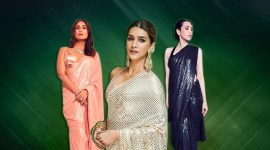 kareena kapoor, karisma kapoor, kriti sanon, natasha poonawala, manish malhotra, sari, manish malhotra sari, indian express, indian express news