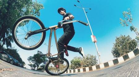 BMX rider, BMX sport, cycle sport, life positive, indianexpress.com, indianexpress, yusuf shaik, good morning wishes, inspiring video, yourswisely videos