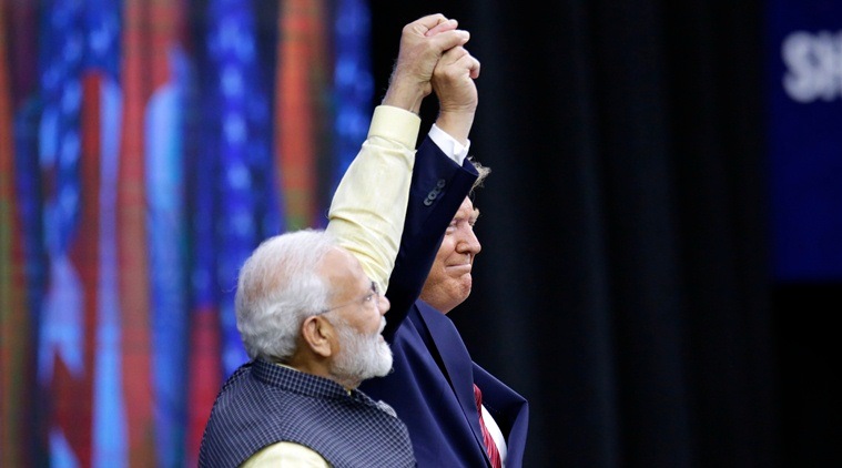 Shiv sena on trump india visit, trump india visit, trump ahmedabad visit, trump agra visit, howdy Trump, kemcho Trump, namaste Trump, donald trump, India news , indian express