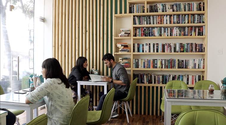 the nerdy indian cafe, book cafe delhi ncr